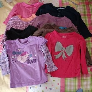 Lot of 8 girls shirts size 18 months